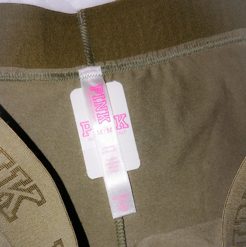 Victoria secret pink logo boyshort panty NWT M - Picture 2 of 2